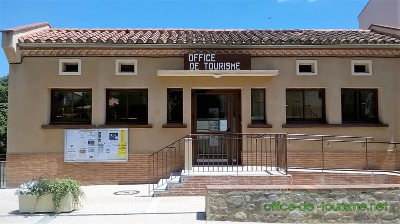 photo de l'enseigne photo de l'office de tourisme de Sorède dans les Pyrénées-Orientales.