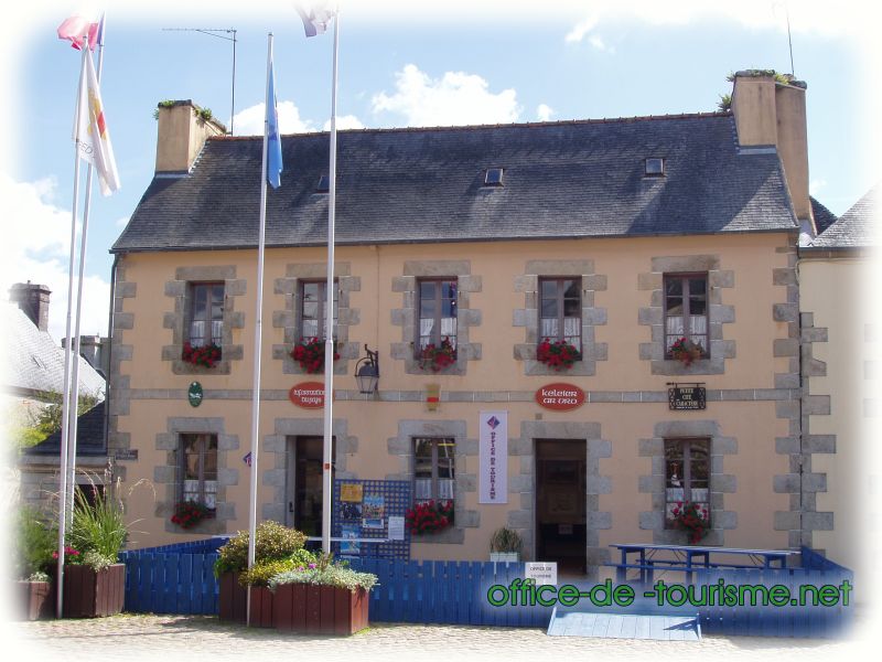 photo de l'enseigne photo de l'office de tourisme de Guerlesquin dans le Finistère.