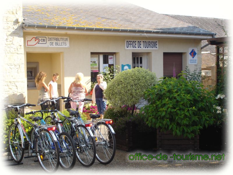 photo de l'enseigne photo de l'office de tourisme de Grandcamp-Maisy dans le Calvados.