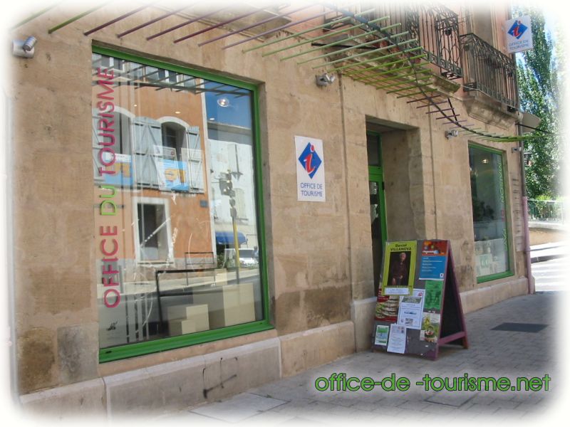 photo de l'enseigne photo de l'office de tourisme de Bédarieux dans l'Hérault.