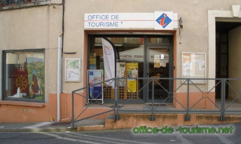 photo de l'enseigne photo de l'office de tourisme d'Olargues dans l'Hérault.