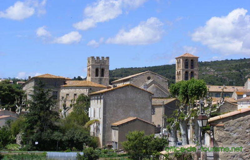 photo de l'enseigne photo de l'office de tourisme de Caunes-Minervois dans l'Aude.