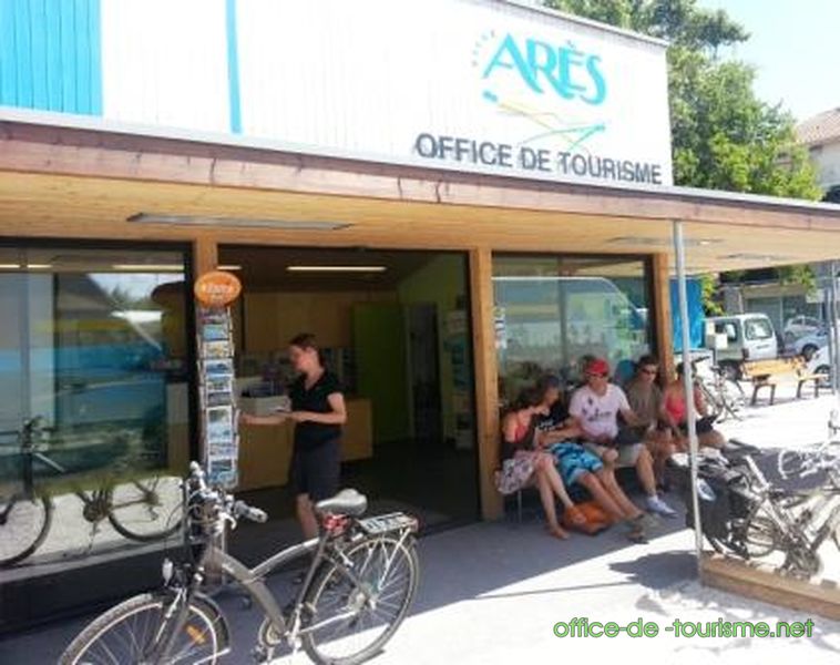 photo de l'enseigne photo de l'office de tourisme d'Arès en Gironde.