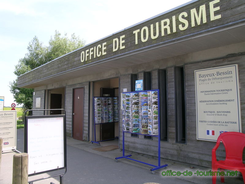 photo de l'enseigne photo de l'office de tourisme de Longues-sur-Mer dans le Calvados.